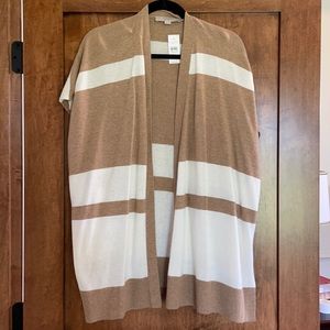 Loft striped poncho sweater